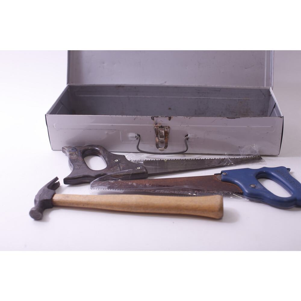 ATF, American Tool Set, Metal Box, Hammer, Saw, Steel, Storage, ~ 250729-WH 1266